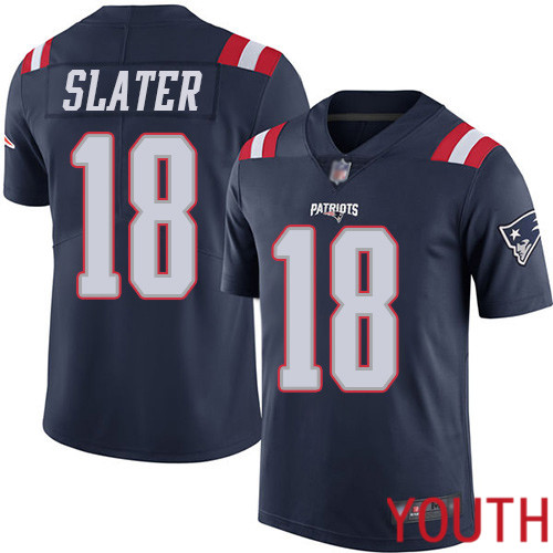 New England Patriots Football 18 Rush Vapor Limited Navy Blue Youth Matthew Slater NFL Jersey